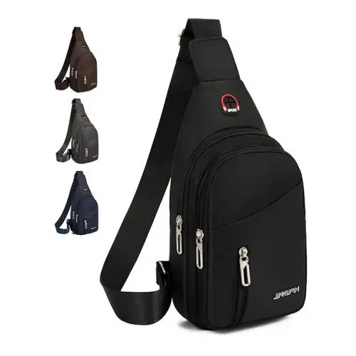 Gelory Fashion Multifunctional Single Shoulder Bag  Crossbody Chest Bag Fanny Pack With Earphone Hole For Travel Outdoor Sports
