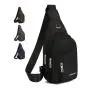 Gelory Fashion Multifunctional Single Shoulder Bag  Crossbody Chest Bag Fanny Pack With Earphone Hole For Travel Outdoor Sports