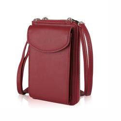 Stylish Women Mobile Phone Bag, Nice PU Leather Wallet Cute Small Ladies Purse Travel Mini Shoulder Strap Phone Bag
