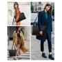 LOVEVOOK OEM 15.6 inch large capacity canvas women ladies laptop tote bags quality leather office handbag for business work 2024