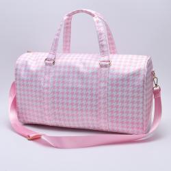 New Trending Cute Pink Custom Printed Design Outdoor Travel Large Capacity Adjustable Strap Girls Sports Gym Duffel Bag