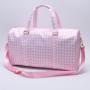 New Trending Cute Pink Custom Printed Design Outdoor Travel Large Capacity Adjustable Strap Girls Sports Gym Duffel Bag