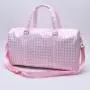 New Trending Cute Pink Custom Printed Design Outdoor Travel Large Capacity Adjustable Strap Girls Sports Gym Duffel Bag