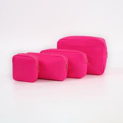 RTS Stock Large Capacity Nylon Personalized Chenille Patches Custom Women Girls Bridesmaid Gifts Travel Makeup Cosmetic Bag