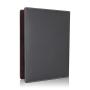 Custom Logo Hot Sale Business hotel menu clip PU leather 4-hole ring binder folder A4 size note book