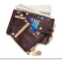ZWY278 Wholesale Men Vintage Genuine Leather Short Wallet Stylish Waterproof Lightweight Multi-card Clip Card Case Coin Purse
