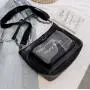 custom design leather Ita bag with clear window pocket custom printing ita hand bag for display pins