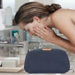 Large Capacity Cosmetic Bags Waterproof Portable Pouch Open Flat Toiletry Bag Make up Organizer with Zipper and Handle Bags
