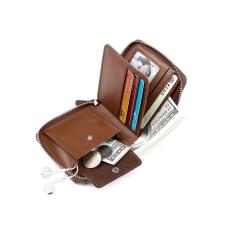 XL090  Men Wallet Luxury Classic Short Zip Style Card Holder Wallet For Men French Style Anti Water Large Capacity Purse