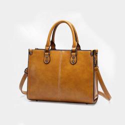 2024 Custom Women Luxury Leather Tote Hand Bag For Ladies Minimalist With Shoulder Strap