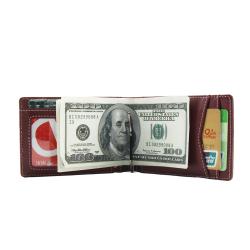 RFID blocking minimalist front pocket wallet genuine leather mens slim wallet with money clip