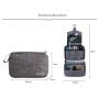 High Capacity Make Up Cosmetic Bags Men Women Multifunction Waterproof Handle Folding Travel Toiletry Bag Organizer With Hook