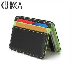 CUIKCA Mens Wallet Minimalist Wallet Magic Wallet With Elastic Straps Mens Money Clip Business Card Holders