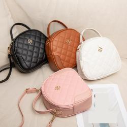 Fashion Fancy Round Small Ladies Handbag Solid Color Single Shoulder Crossbody Bags Female