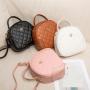 Fashion Fancy Round Small Ladies Handbag Solid Color Single Shoulder Crossbody Bags Female