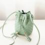 Factory supply women's bag embossed double tassel bucket bag wholesale 2024 Korean style new crossbody shoulder bag