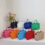 2024 new Korean version of large-capacity texture crossbody women's bags net red female niche bags pure color simple casual hand