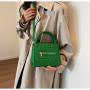 2024 new ladies handbag fashion shoulder armpit women's bag leisure large capacity solid color crocodile print crossbody bag