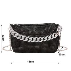 2023 new women's bag Full drill hourglass bag flash drill Spice Girl portable diamond clutch evening bags