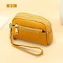 Multicolour Top layer cowhide women's wallet zipper small bag soft leather coin purse wallet for ladies