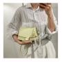 2022 New Fashion Lady Designer Bag Pearl- String Handle  Solid Color PU Leather Flap Cross Body Bag  Unique Style Small Handbag