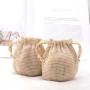 Promotion Eco-Friendly Cotton Mesh Bag For Soap Custom Logo Ribbon Printing Mesh Soap Pouch