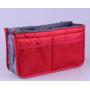 Gelory Wholesale Multifunctional Storage Bag Two Zipper Multi-Layer Cosmetic Bag Organizer Insert Handbag