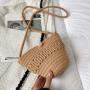 Cheap Women Woven Bucket Bags Small Shoulder Women Handbags Ladies Casual Crossbody Phone Beach Bag Wholesale