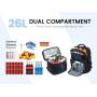 Sucipi 26L PEVA 54 Cans Leak-Proof Insulated Backpack with 4 Ice Packs Double Deck 12 Hours Lunch Camping Picnic Cooler Backpack
