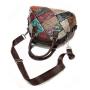 2020 Splicing Embossed Leather Round Bag Women's Crossbody Leather Circle Handbag