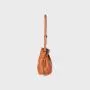 Custom Full Stamped Logo Pu Vegan Leather Shoulder Bag Women's Bucket Bags OEM ODM Factory Price Lady Sling Bags