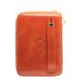 Customized A5 genuine leather travel organizer holder wallet zipper folder portfolio