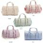 Keymay 5 Colors Fashion High Quality Weekender Bags Cute Plaid Ruffle Travel Bag Women Girls Gym Sports Duffle Bag