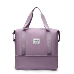 LX021 Sports Fitness Wet and Dry Nylon Pink Duffel Bag New Designer Large Capacity Waterproof Sports Travel Duffle Bag
