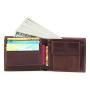 OEW054 Customize Design Slim Coin Purse Genuine Leather Vintage ID Credit Card Holder Short Thin Bifold Wallet For Men
