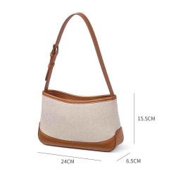 Fashion Factory Outlet Korean Bags Large Capacity Women Simple Underarm Shoulder Bag Ladies PU Leather Hand Bags