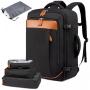 LOVEVOOK Super Large 40L Travel Backpack With 4 Packing Cubes for Women Men Airline Approved Expandable Large Suitcase Backpacks