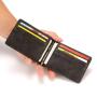 CUIKCA Unisex Rfid Wallet Purse Money Clip Women Men Metal Clip Slim Leather Wallet Business ID Credit Card Cases Travel Wallet