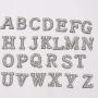 Stock Pink Self Adhesive A-Z Rhinestone English Letter Alphabet Sew Iron On Badge 3D Handmade Bags Applique Pearl Patch