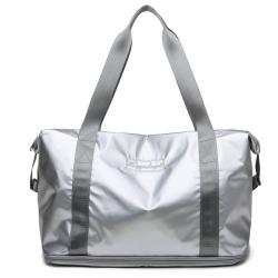 Custom large capacity women gym waterproof travel organizer sports duffel tote bags with shoe compartment