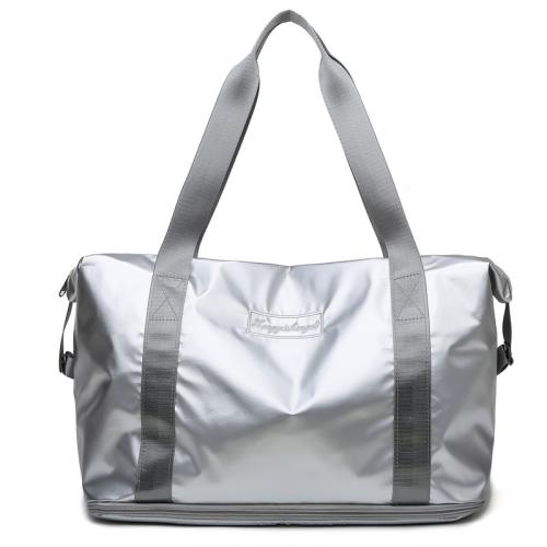 Custom large capacity women gym waterproof travel organizer sports duffel tote bags with shoe compartment