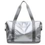 Custom large capacity women gym waterproof travel organizer sports duffel tote bags with shoe compartment