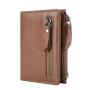 ZF252 RFID Anti-theft Brush Head Layer Cowhide Men Wallet Card Case Short Multifunctional Money Clip Daily Convenient