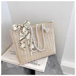 Customized Logo Sacs De Plage Straw Bags Summer Beach Bags Rattan Handbag For Women