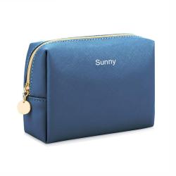 Makeup bag custom saffiano leather waterproof wholesale travel make up bag beauty zipper oem cosmetic bags for women