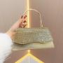 New design women clutch bags rhinestone dinner dress evening bag clutch purse with metal handle dinner handbags for women