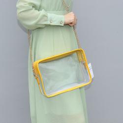 Keymay Custom High Quality Large Capacity Transparent Waterproof Stadium Approved Clear Stadium Bags Clear PVC Crossbody Bag