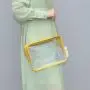 Keymay Custom High Quality Large Capacity Transparent Waterproof Stadium Approved Clear Stadium Bags Clear PVC Crossbody Bag