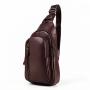 Good Quality Outdoor Man Genuine Leather Crossbody Shoulder Bags Leisure Multi functional Men's Chest Bag