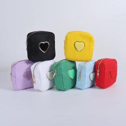Keymay Valentine's Day Gift Nylon Pouch Cute Mini Makeup Bag Toiletries Bag Travel Organizer Cosmetic Bag Custom Logo